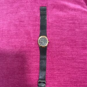 Skagen Black and Gold Mesh Watch